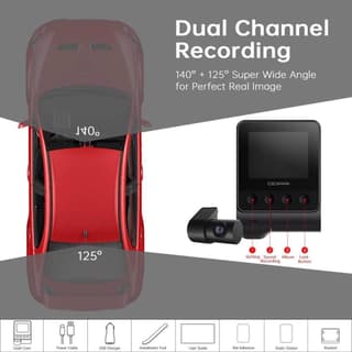 DDPAI Z40 GPS DUAL, 140°, WIFI, GPS, Front and Rear Cam, Car Video Recorder, Black — 5