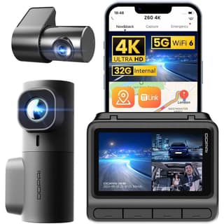 DDPAI Z60T, 140°, 4K UHD , WIFI, GPS, Bluetooth, Three-Channel Dashcam, Car Video Recorder, Black
