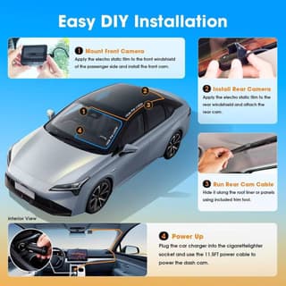 DDPAI Z60T, 140°, 4K UHD , WIFI, GPS, Bluetooth, Three-Channel Dashcam, Car Video Recorder, Black — 2