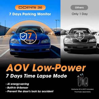 DDPAI Z60T, 140°, 4K UHD , WIFI, GPS, Bluetooth, Three-Channel Dashcam, Car Video Recorder, Black — 3