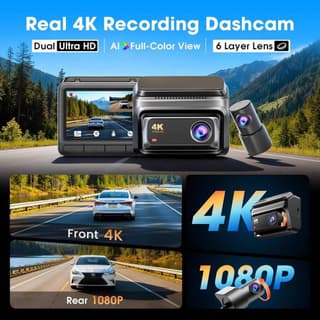 DDPAI Z60T, 140°, 4K UHD , WIFI, GPS, Bluetooth, Three-Channel Dashcam, Car Video Recorder, Black — 5