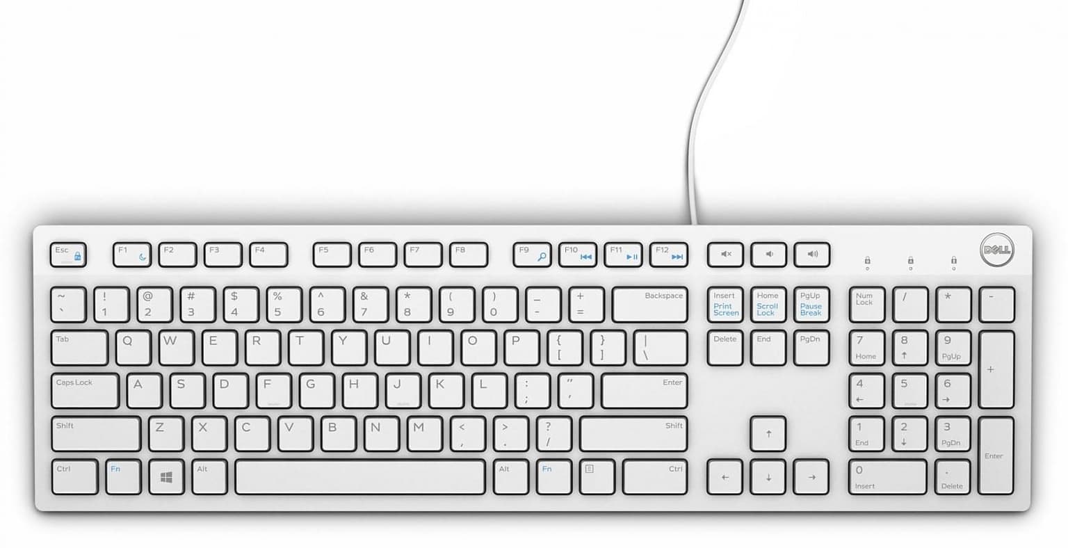 Dell Multimedia Keyboard-KB216 - White