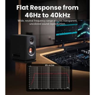 EDIFIER MR5, 110W, XLR, 6.35 mm TRS, RCA, AUX, Tri-amped Powered Studio Monitor Speakers, Black — 5