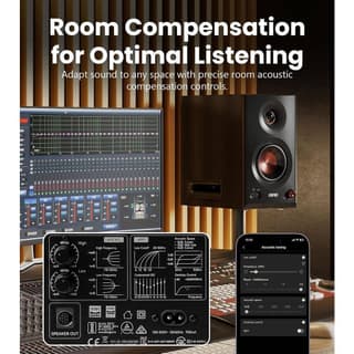 EDIFIER MR5, 110W, XLR, 6.35 mm TRS, RCA, AUX, Tri-amped Powered Studio Monitor Speakers, Black — 6