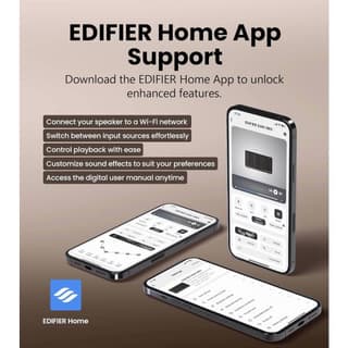 EDIFIER S300 80W, Bluetooth, WiFi (Apple AirPlay), Type-C, AUX, Hi-Fi Tabletop Speaker, Hi-Res Audio LDAC Brown — 4