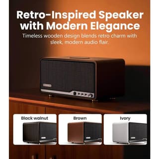 EDIFIER S300 80W, Bluetooth, WiFi (Apple AirPlay), Type-C, AUX, Hi-Fi Tabletop Speaker, Hi-Res Audio LDAC Brown — 6