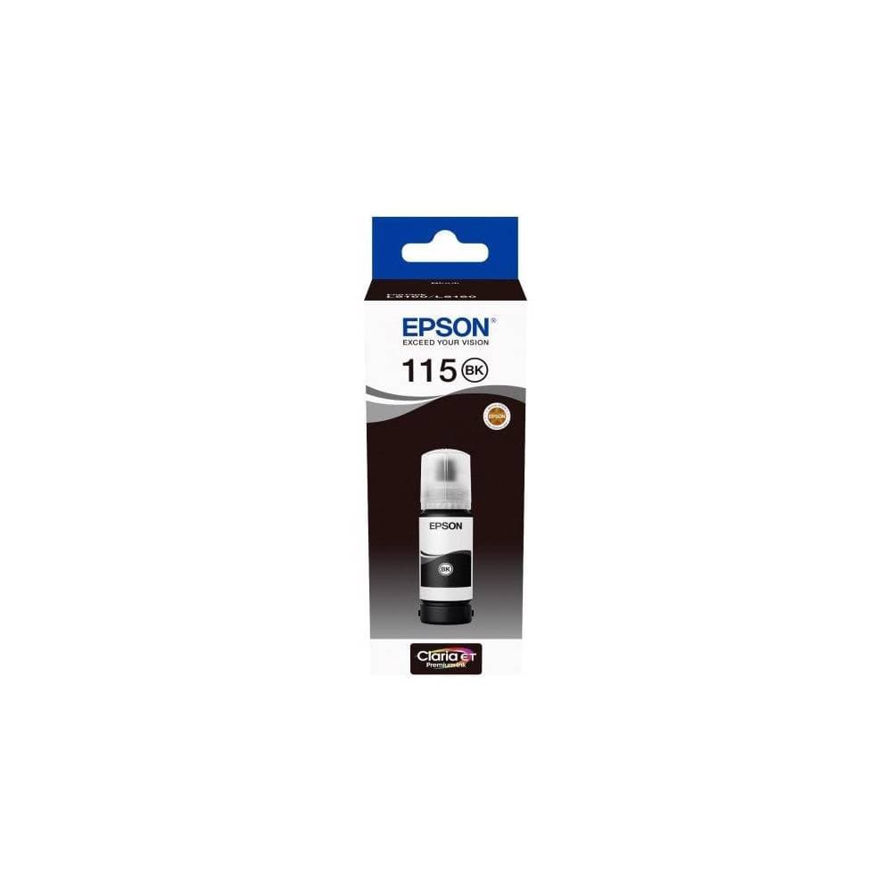 EPSON EcoTank 115 Pigment Black Ink Bottle L8160/L8180 C13T07C14A