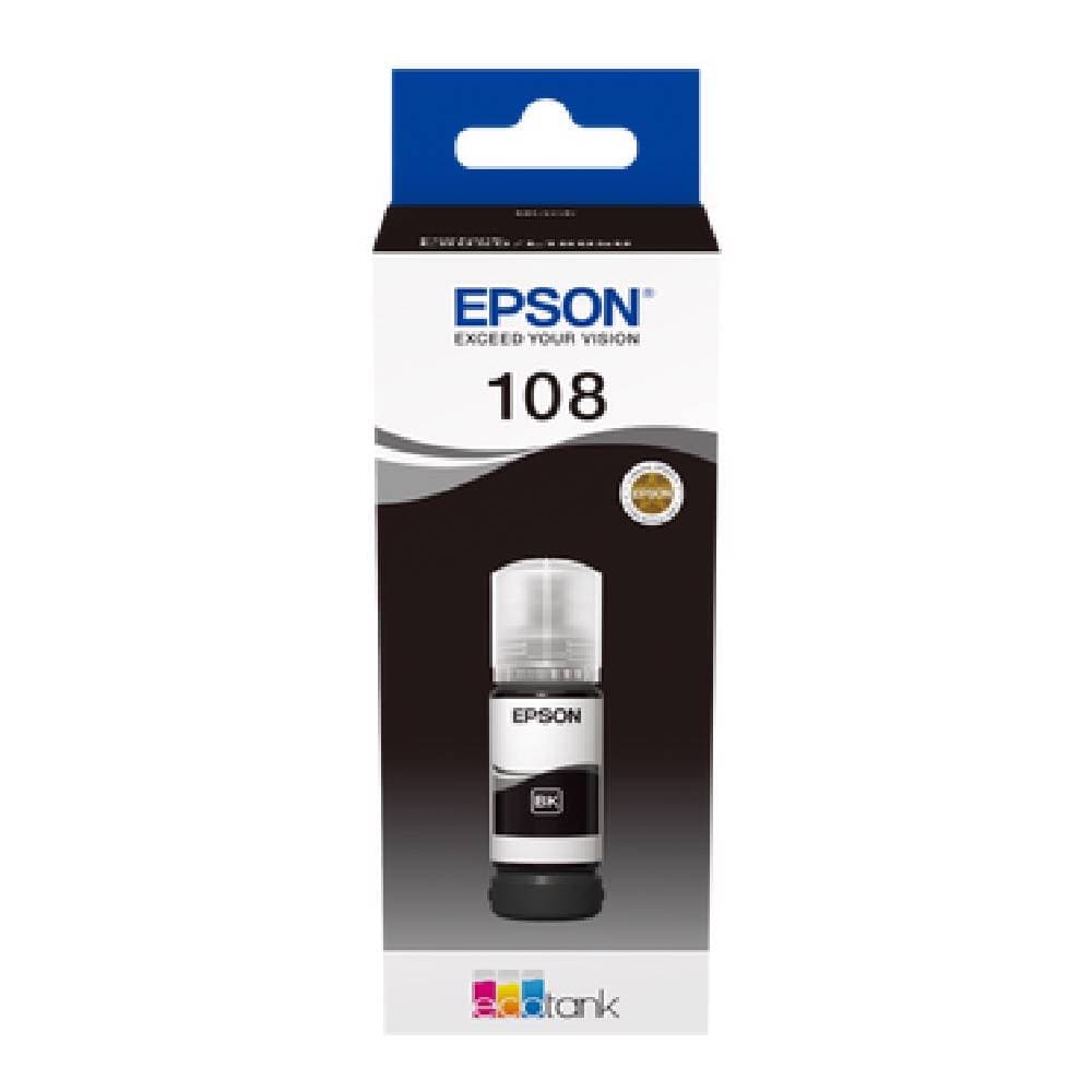 EPSON EcoTank 108 Black Ink Bottle L8050 C13T09C14A