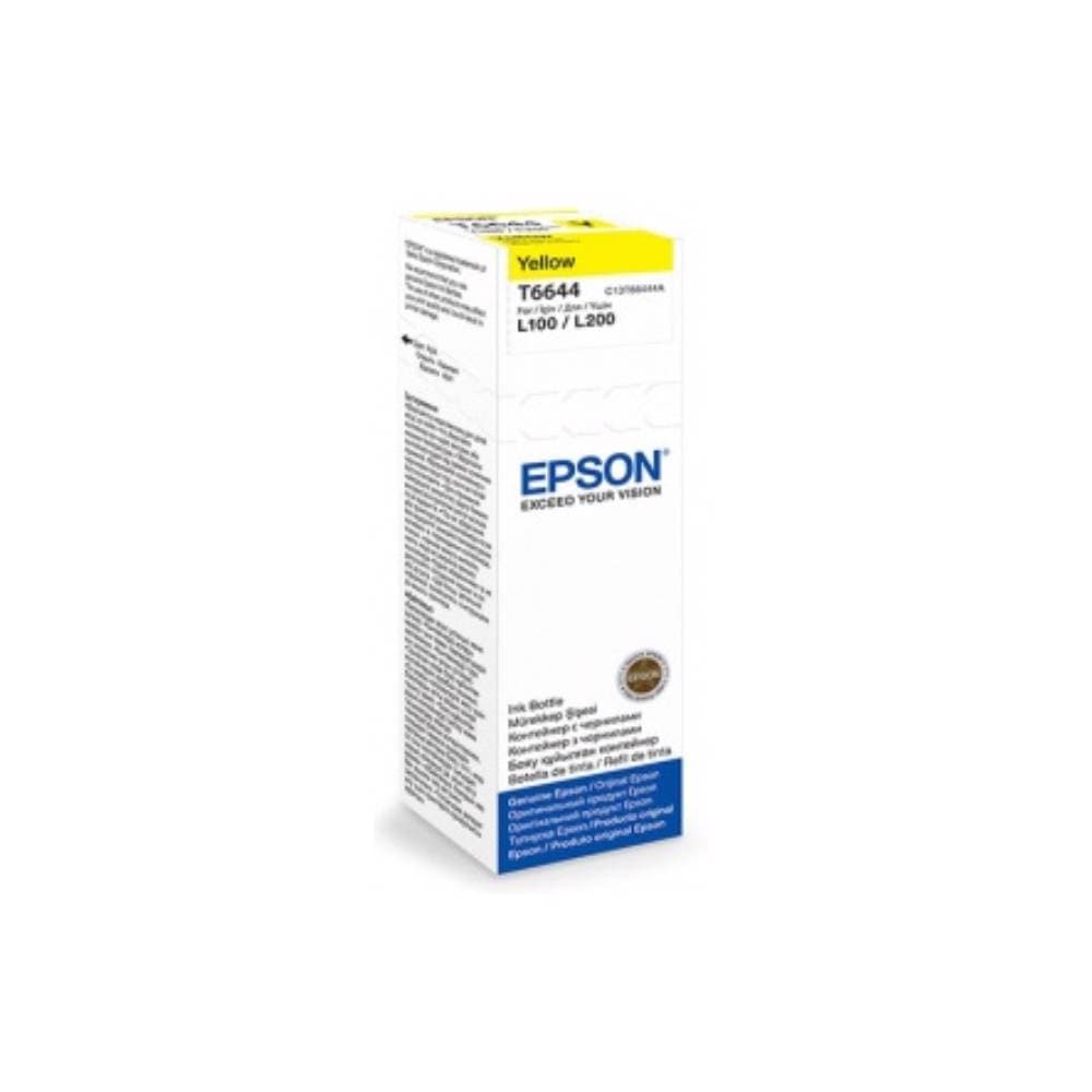 EPSON T664 Yellow Ink Bottle 70ml L100/L200 C13T66444A