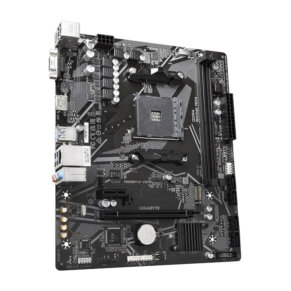 Gigabyte Motherbard A520M K V2 sAM4 A520 2xDDR4 M.2 HDMI mATX - 2