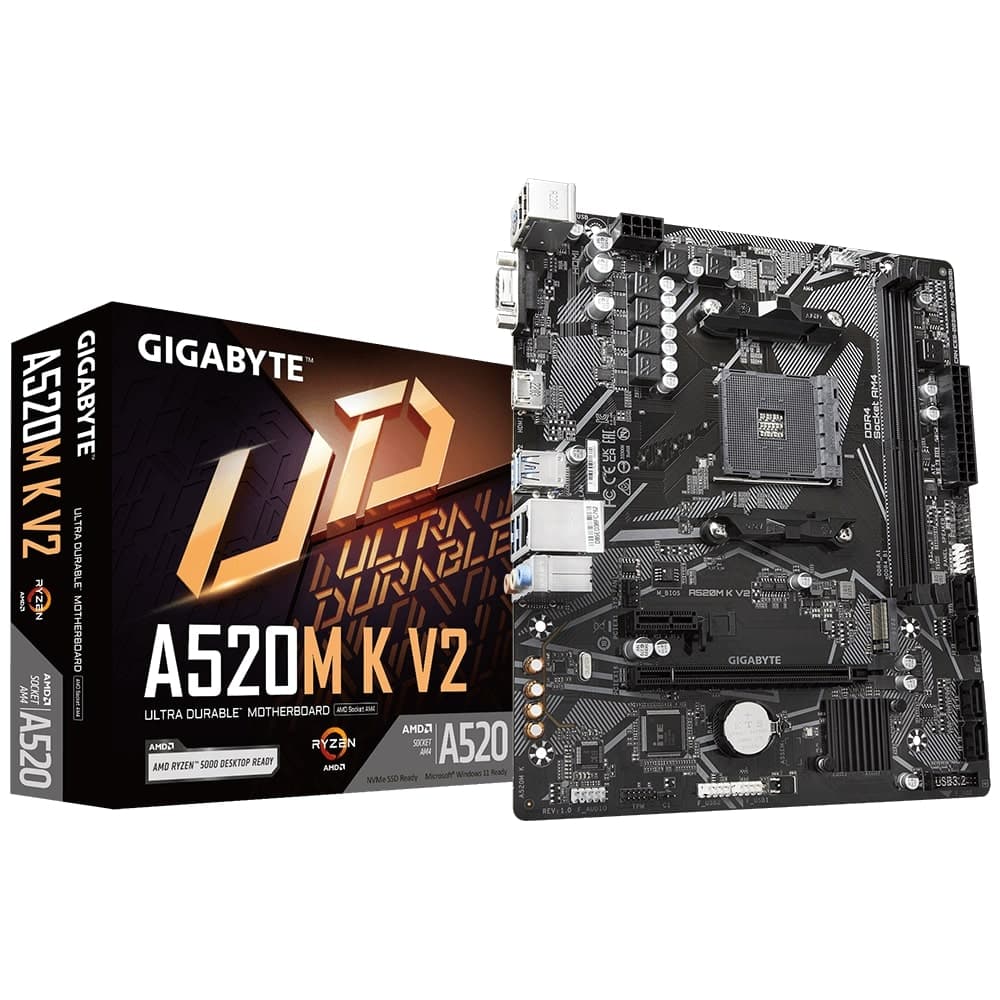 Gigabyte Motherbard A520M K V2 sAM4 A520 2xDDR4 M.2 HDMI mATX - 5