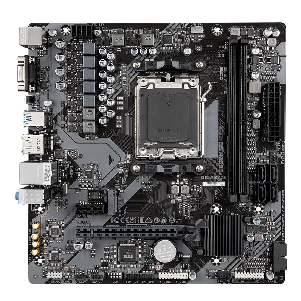 Gigabyte Motherboard B650M S2H sAM5 B650 2xDDR5 M.2 HDMI DP mATX