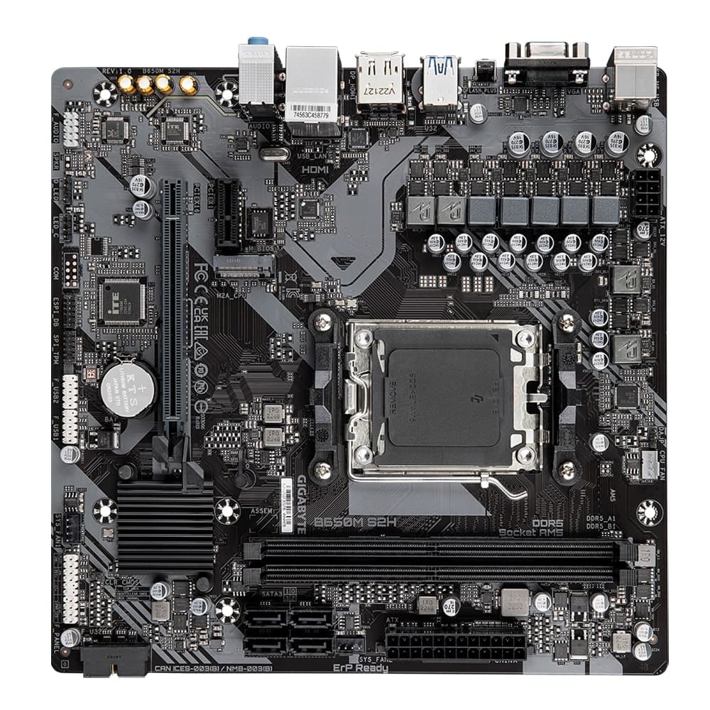 Gigabyte Motherboard B650M S2H sAM5 B650 2xDDR5 M.2 HDMI DP mATX - 3