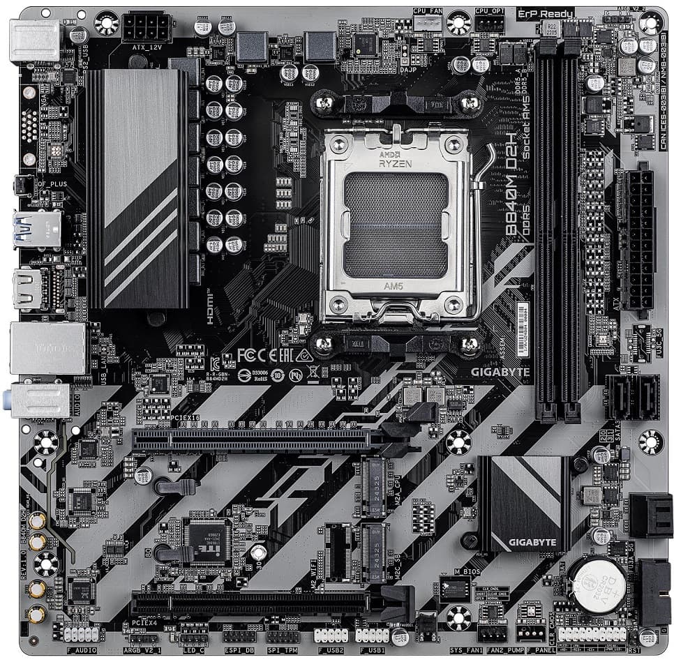 Gigabyte B840M D2H sAM5 B840 2xDDR5 M.2 HDMI mATX