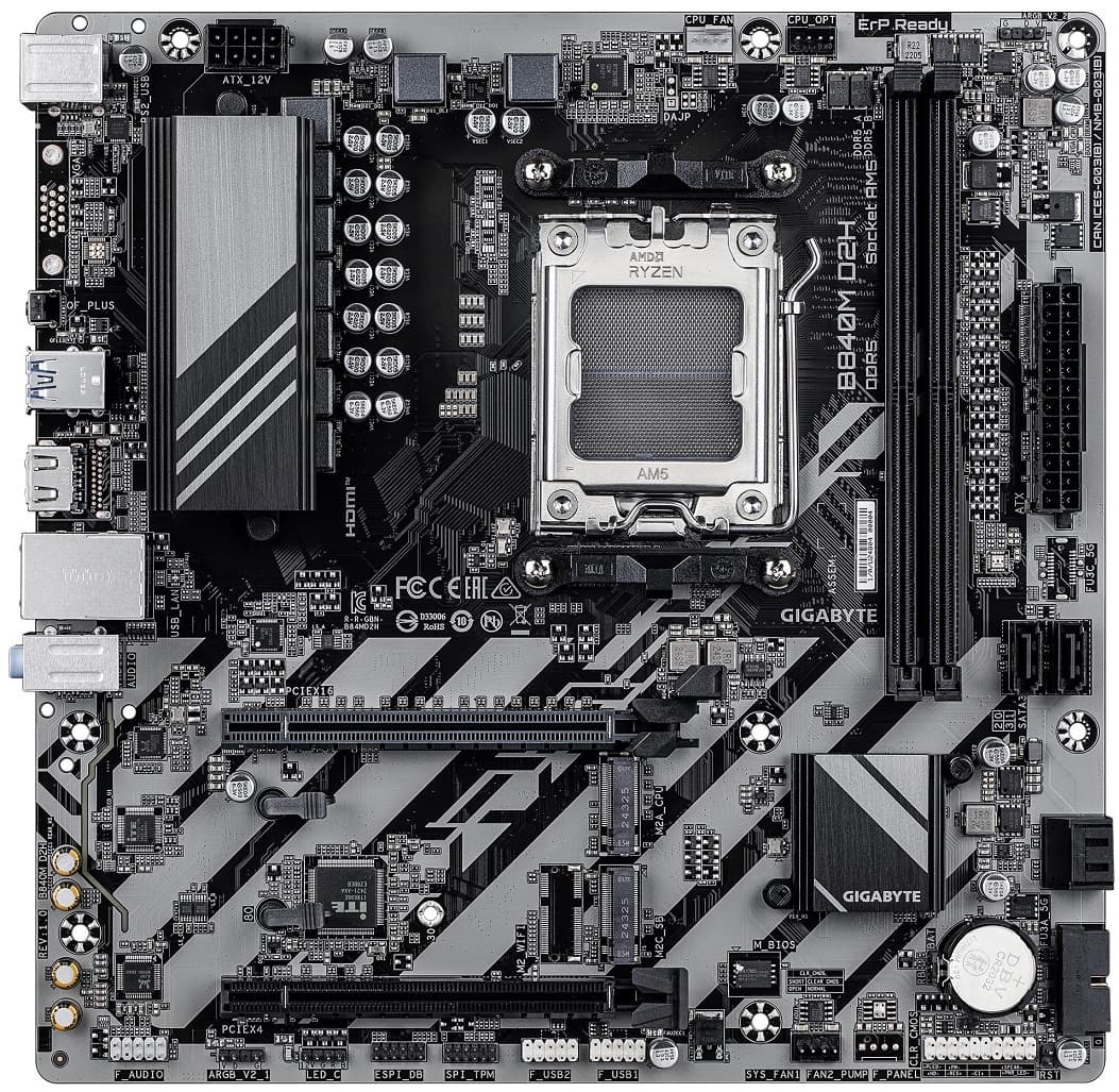 Gigabyte B840M D2H sAM5 B840 2xDDR5 M.2 HDMI mATX - 1