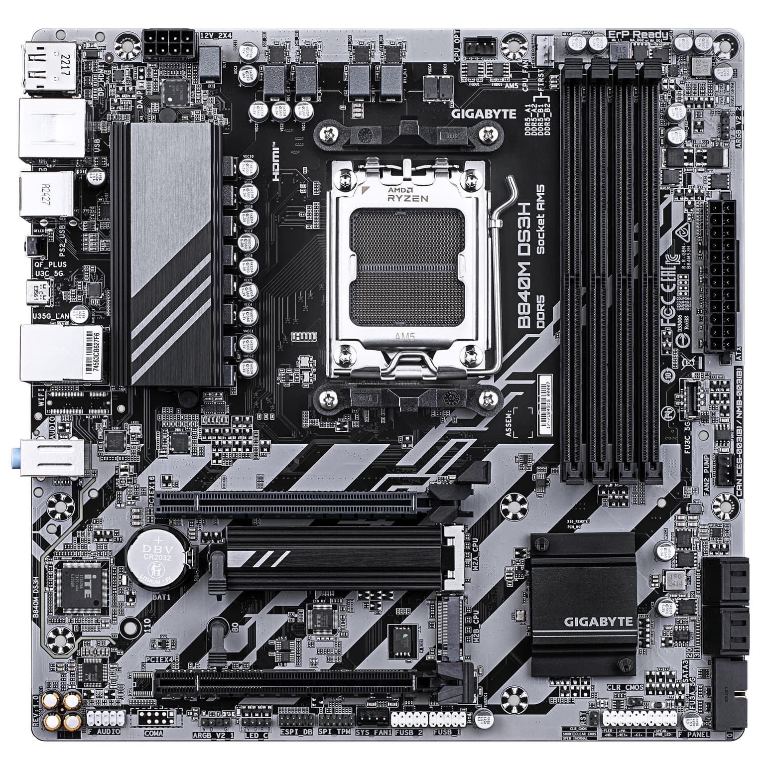 Gigabyte Motherboard B840M DS3H sAM5 B840 4xDDR5 M.2 HDMI DP mATX