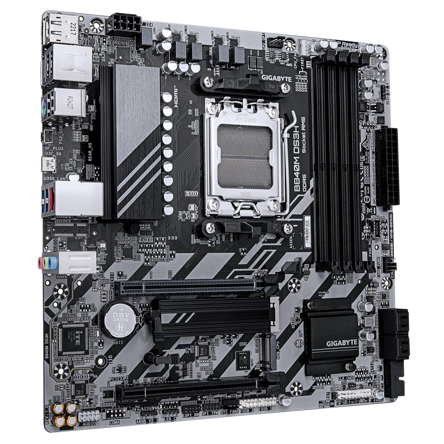 Gigabyte Motherboard B840M DS3H sAM5 B840 4xDDR5 M.2 HDMI DP mATX - 2