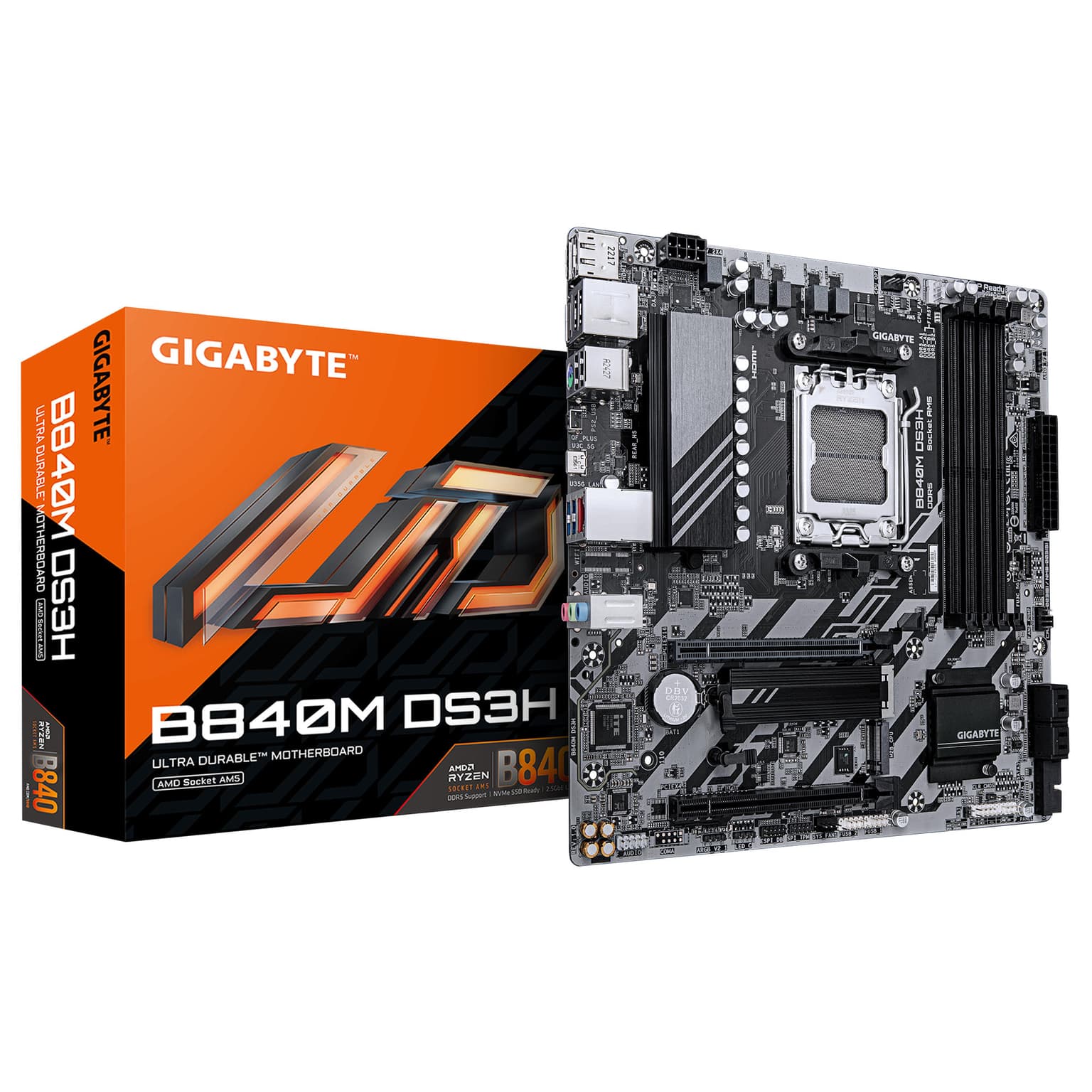 Gigabyte Motherboard B840M DS3H sAM5 B840 4xDDR5 M.2 HDMI DP mATX - 4