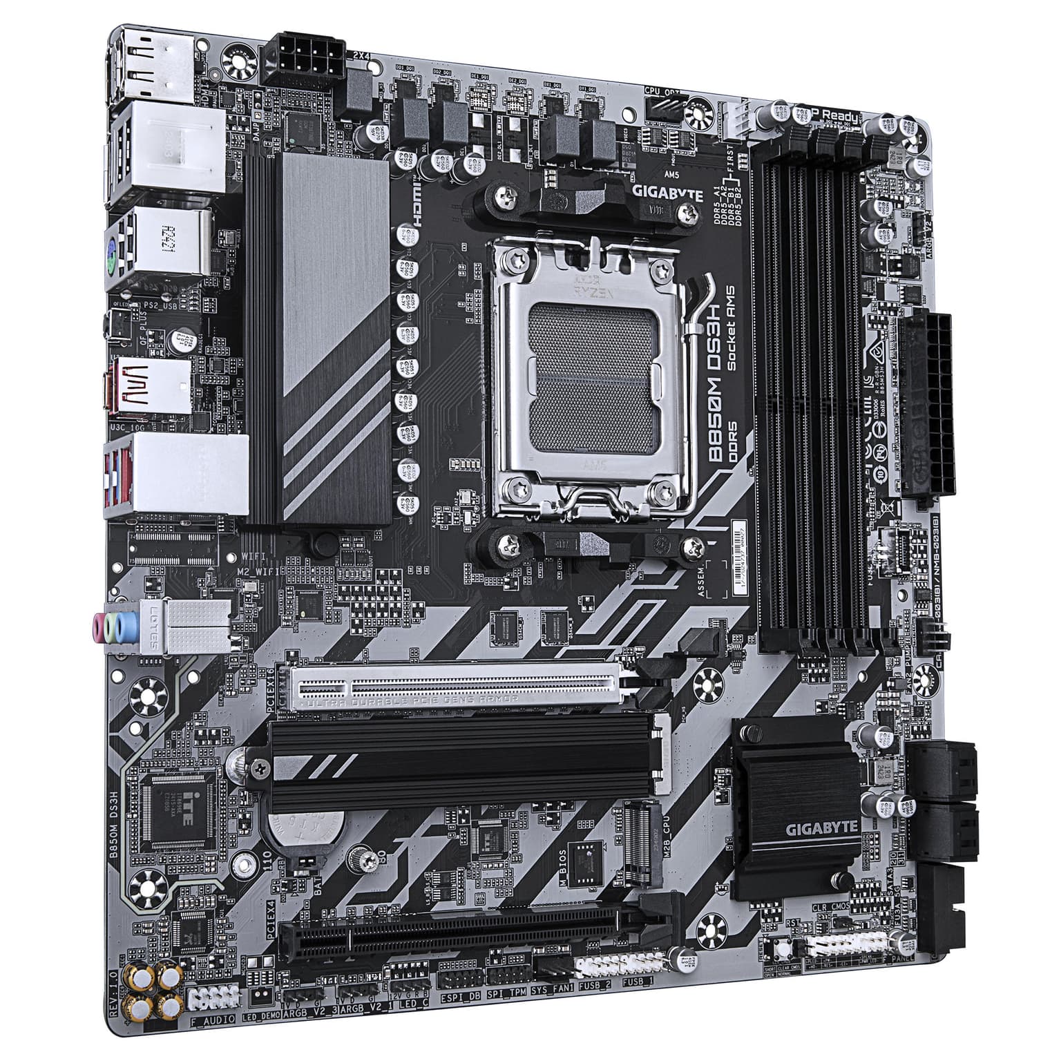 Gigabyte Motherboard B850M DS3H sAM5 B850 4xDDR5 M.2 HDMI DP mATX - 2