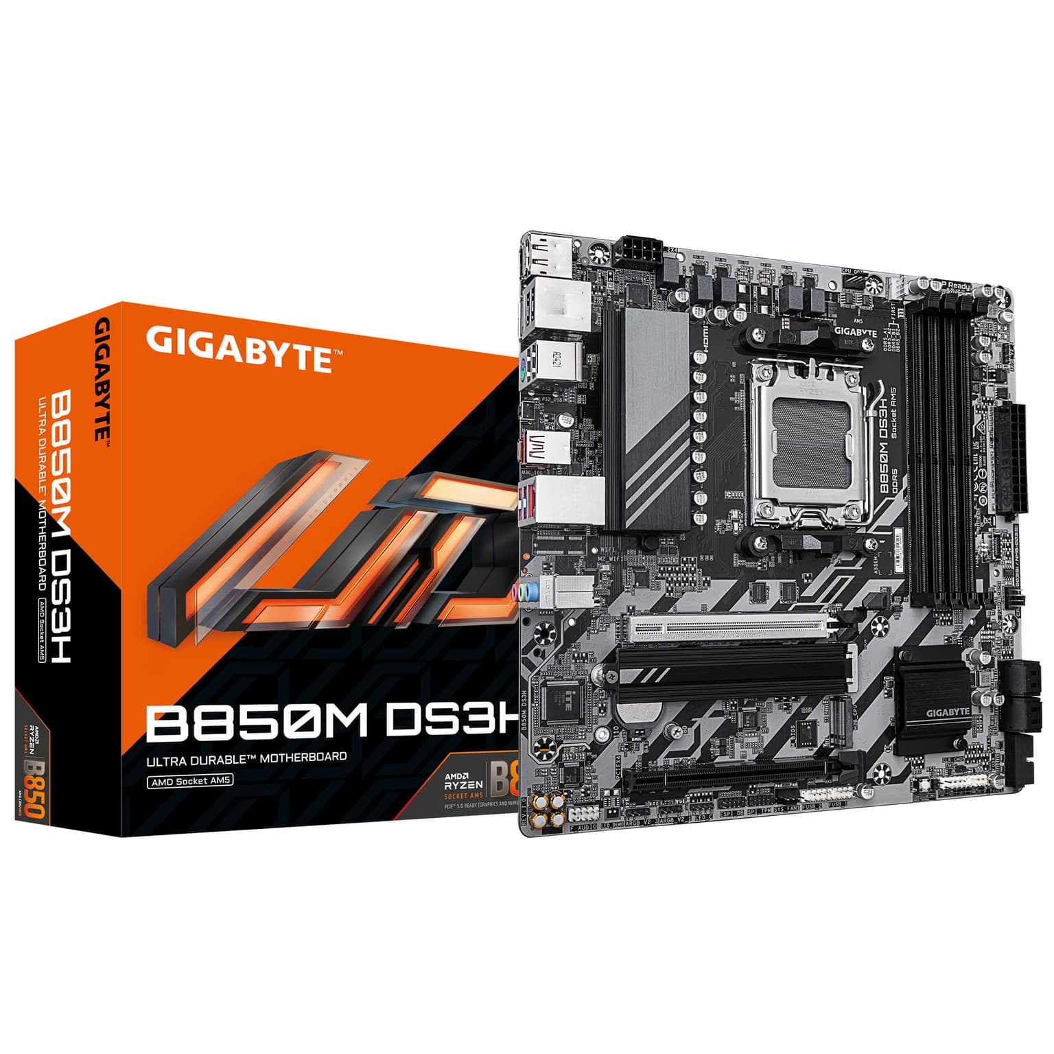 Gigabyte Motherboard B850M DS3H sAM5 B850 4xDDR5 M.2 HDMI DP mATX - 4