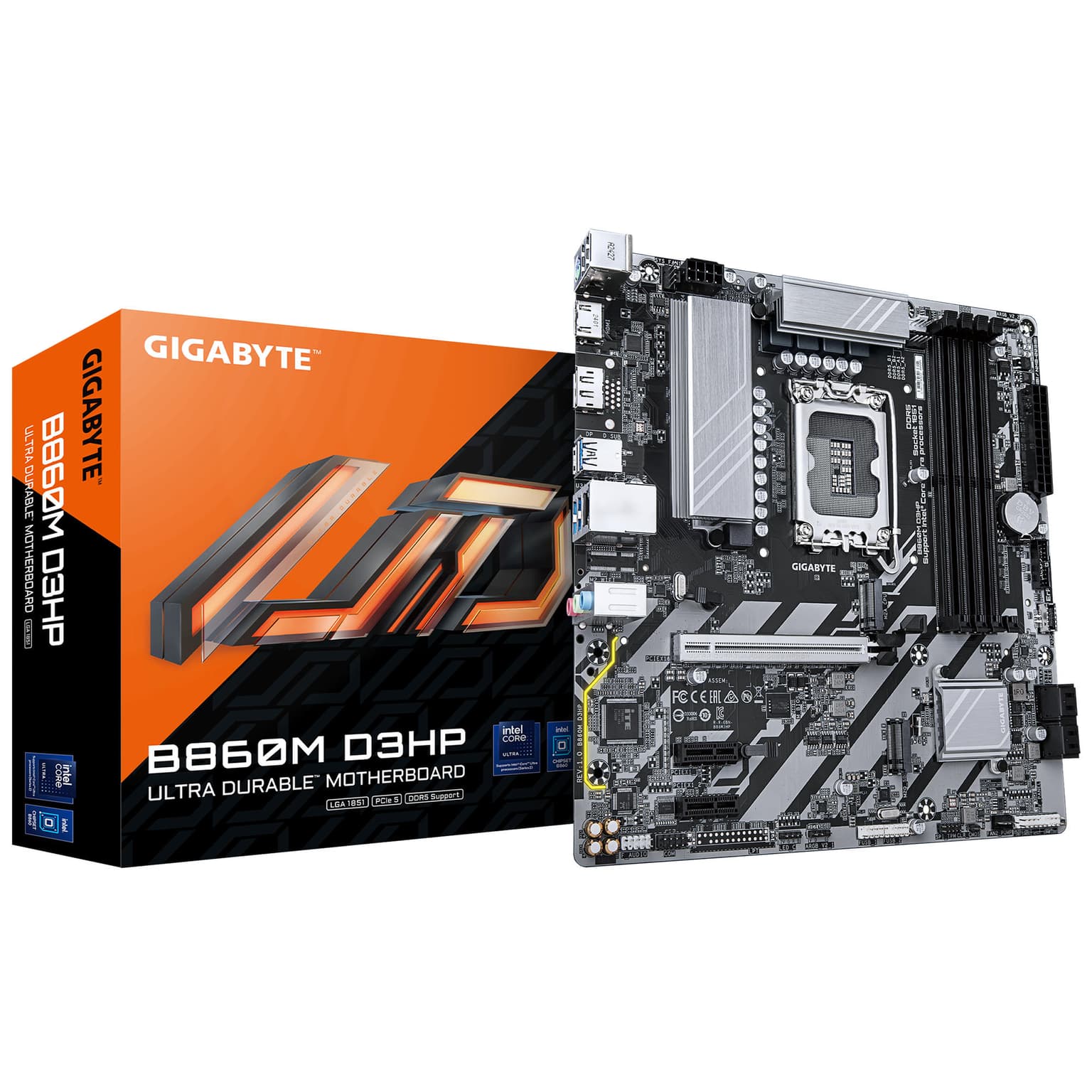 Gigabyte Motherboard B860M D3HP s1851 B860 4xDDR5 M.2 HDMI DP mATX - 4