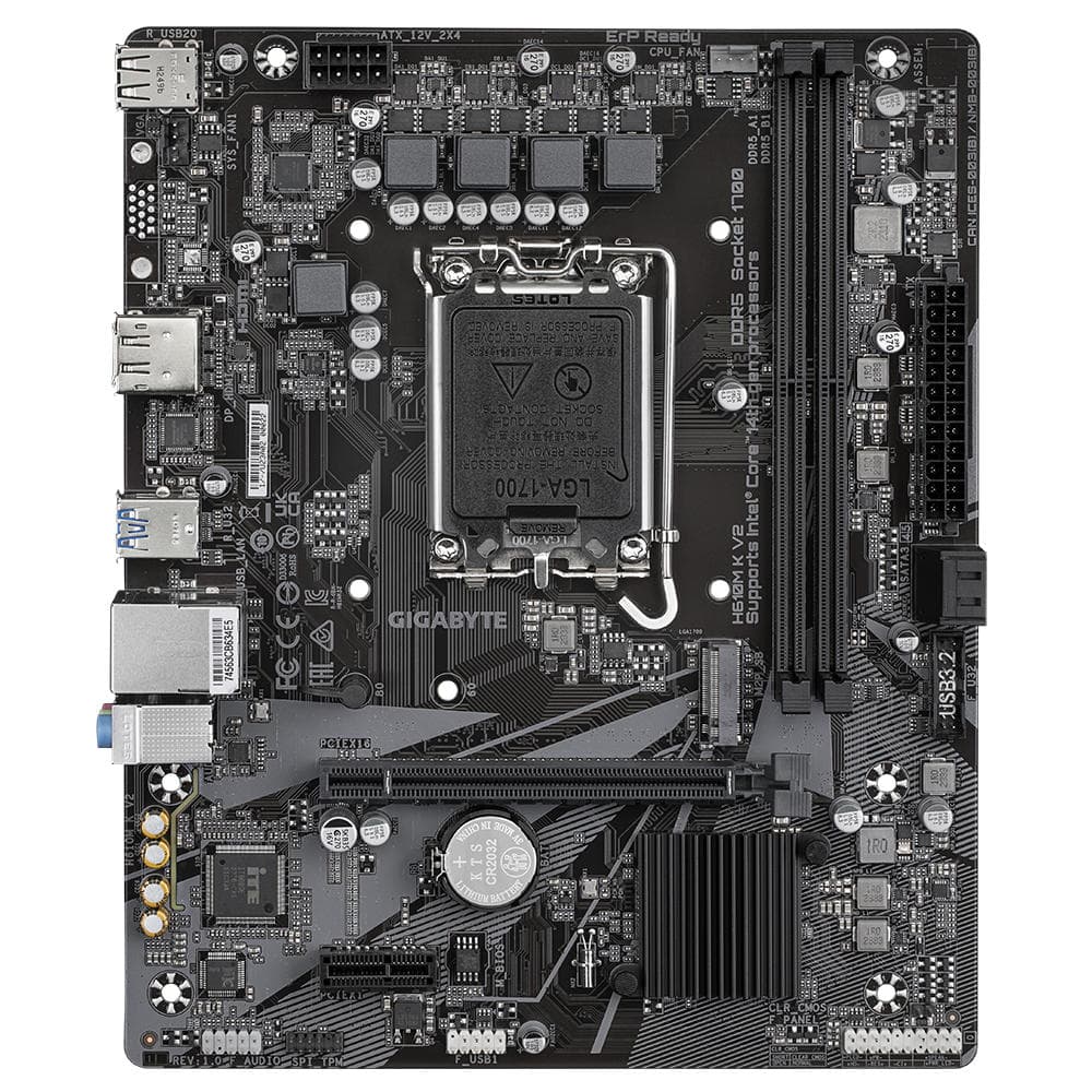 Gigabyte Motherboard H610M K V2 s1700 H610 2xDDR5 HDMI DP mATX