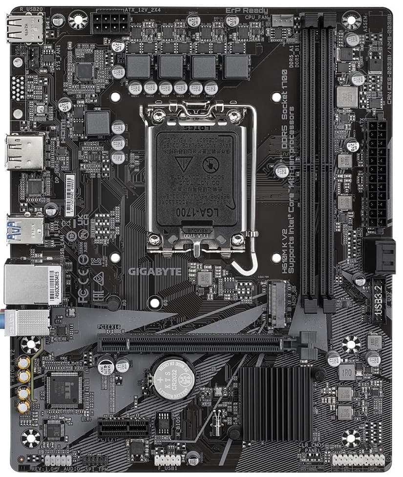 Gigabyte Motherboard H610M K V2 s1700 H610 2xDDR5 HDMI DP mATX - 6