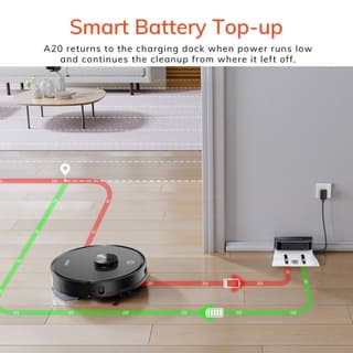 ILIFE A20, 4000Pa Laser Navigation Robotic Vacuum & Mop With APP Control, Black — 6