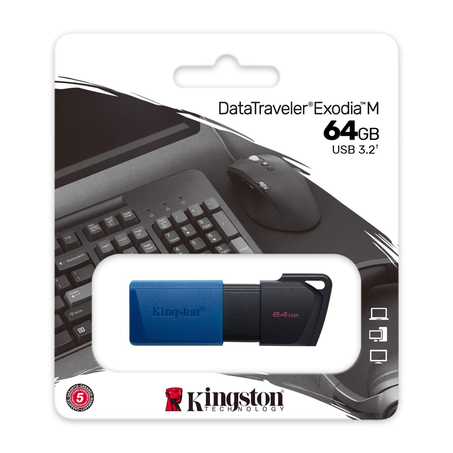 Kingston 64GB USB 3.2 Type-A Gen1 DT Exodia M