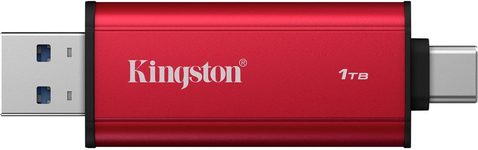 Portable SSD Kingston 1TB USB 3.2 Gen 2 Dual USB-A R1050/W950MB/s 2