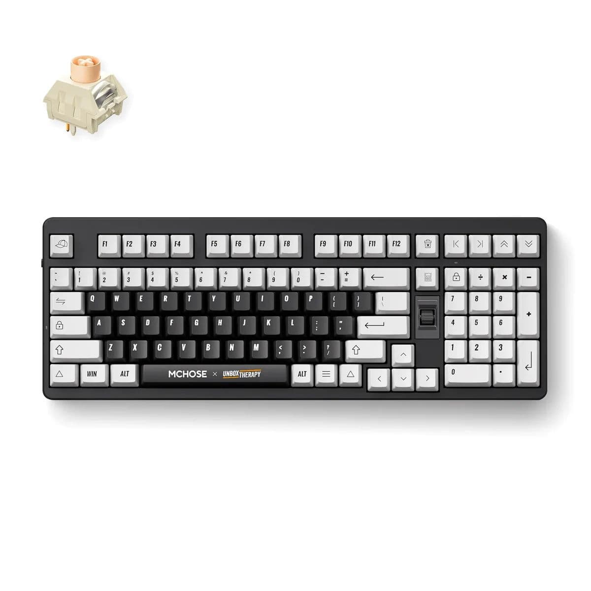 MCHOSE keyboard x Unbox Therapy UT98, Icy Creamsicle, USB-A/WL/BT, RGB, Classic Therapy