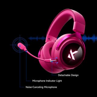 Headset MCHOSE X9, USB-A/WL/BT, Rose Red - 2