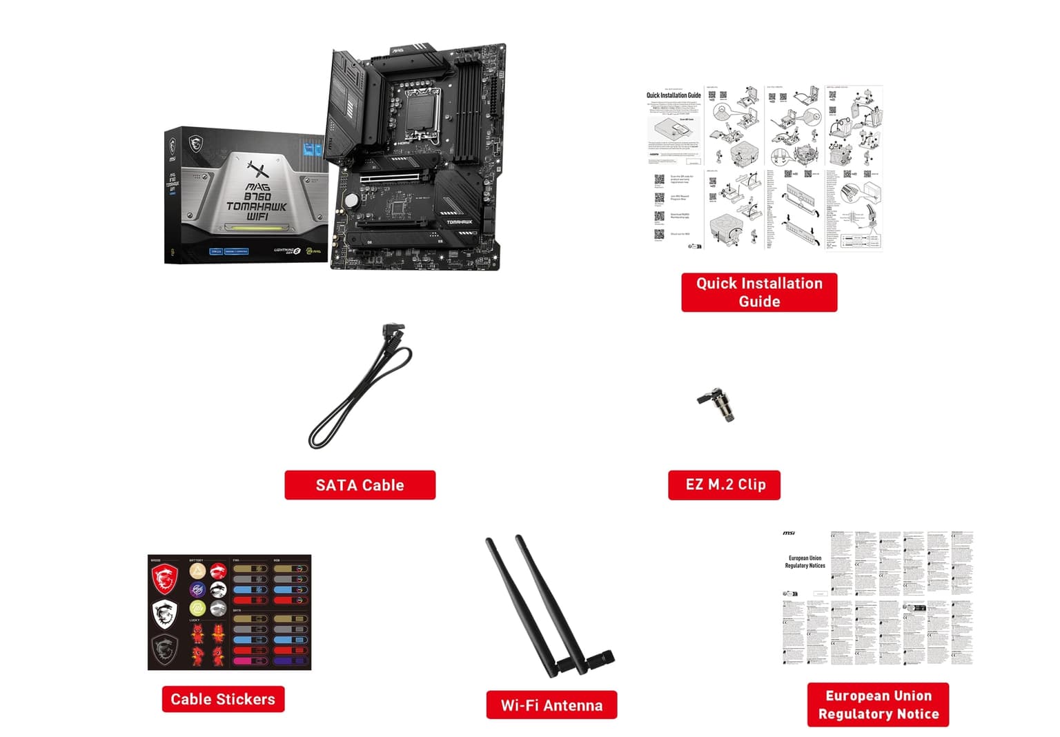 MSI Motherboard MAG B760 TOMAHAWK WIFI s1700 B760 4xDDR5 M.2 HDMI DP Wi-Fi BT ATX - 2