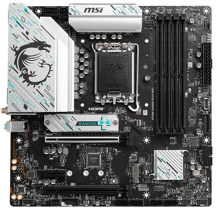 MSI Motherboard B760M GAMING PLUS WIFI s1700 B760 4xDDR5 HDMI DP WiFi BT mATX - 6