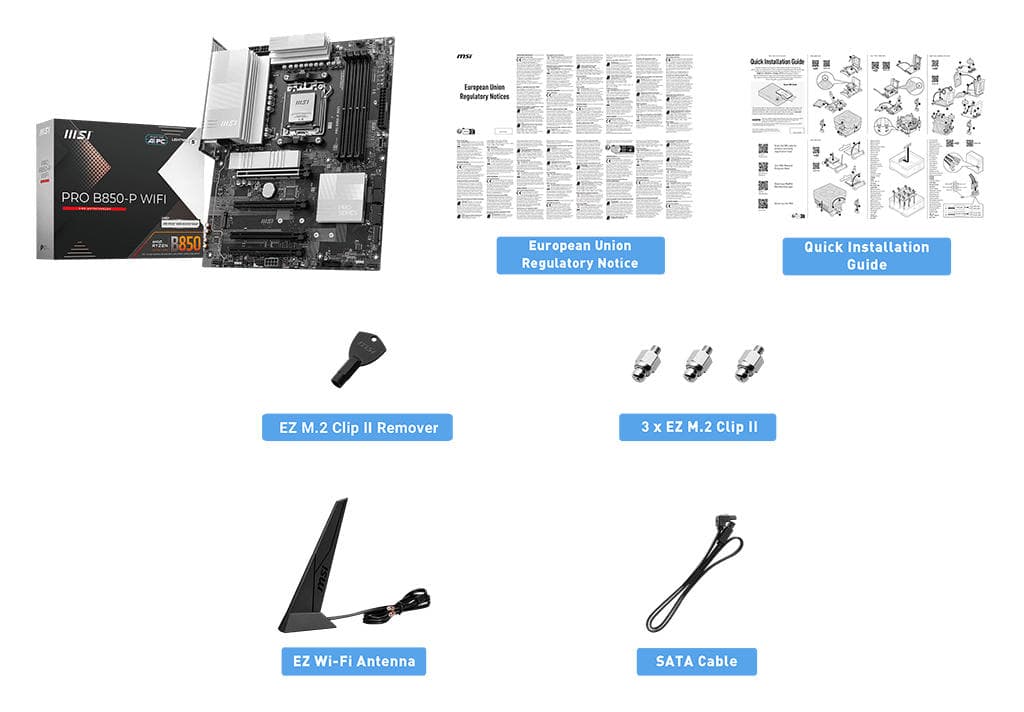 MSI Motherboard PRO B850-P WIFI sAM5 B850 4xDDR5 M.2 HDMI Wi-Fi BT ATX - 2