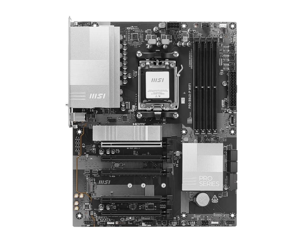MSI Motherboard PRO B840-P WIFI sAM5 B840 4xDDR5 M.2 HDMI Wi-Fi BT ATX