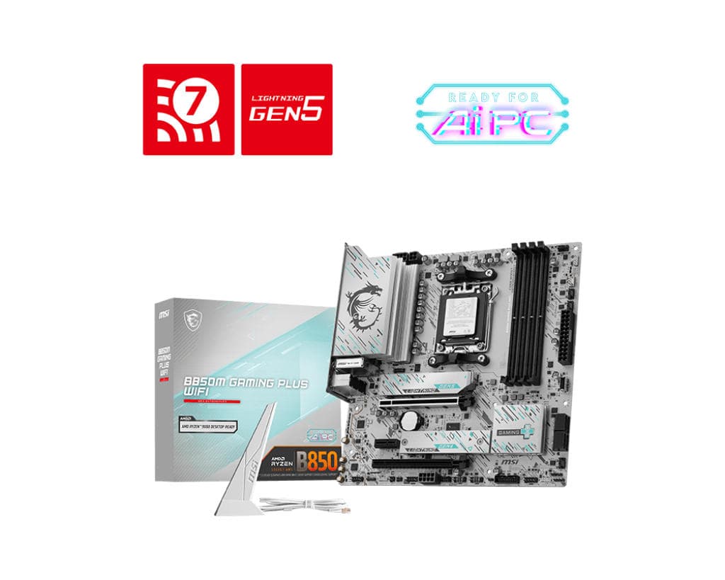 MSI Motherboard B850M GAMING PLUS WIFI sAM5 B850 4xDDR5 M.2 HDMI DP WiFi BT mATX - 5