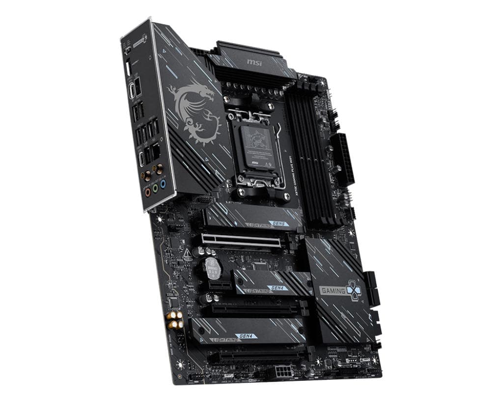 MSI Motherboard X870E GAMING PLUS WIFI sAM5 X870E 4xDDR5 M.2 HDMI WiFi BT ATX - 2