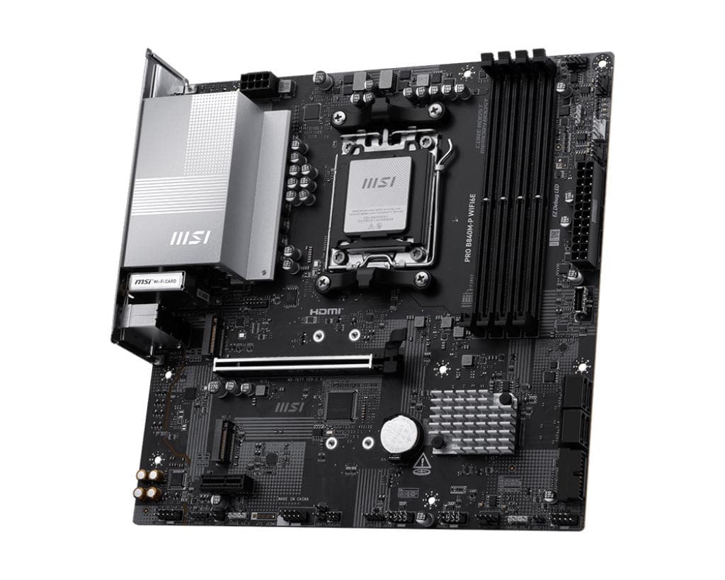 MSI Motherboard PRO B840M-P WIFI6E sAM5 B840 4xDDR5 M.2 HDMI WiFi BT mATX - 3