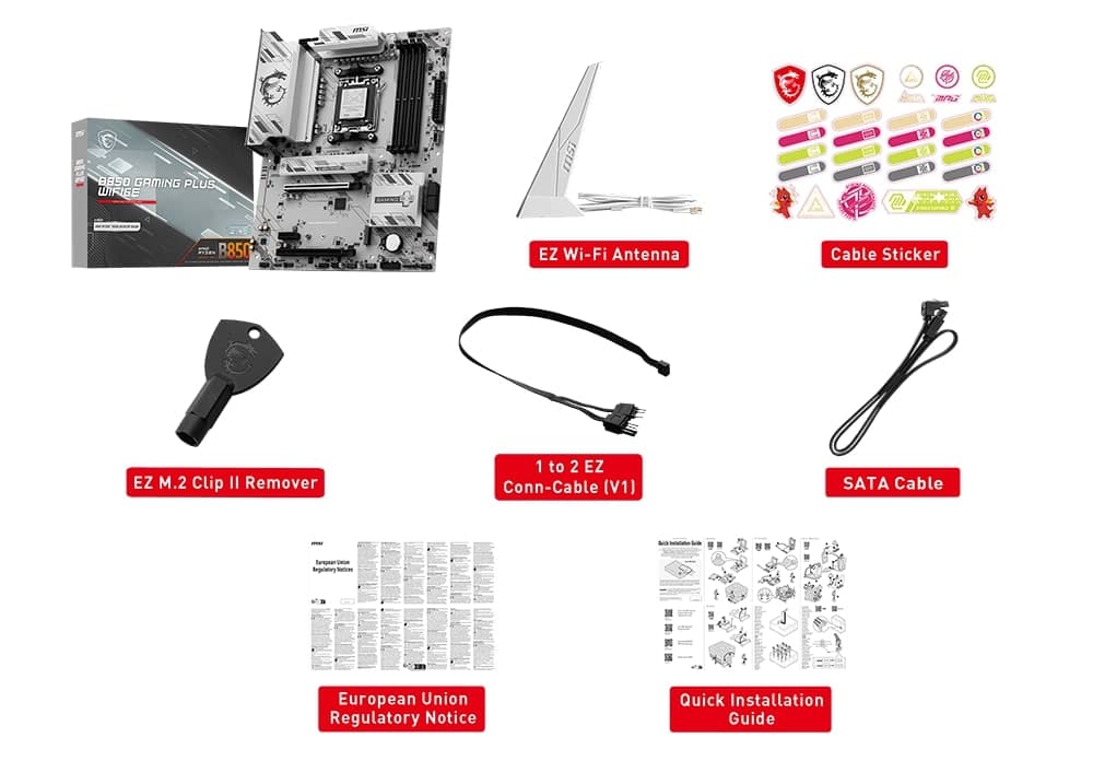 MSI Motherboard B850 GAMING PLUS WIFI6E sAM5 B850 4xDDR5 M.2 HDMI DP WiFi BT ATX - 2