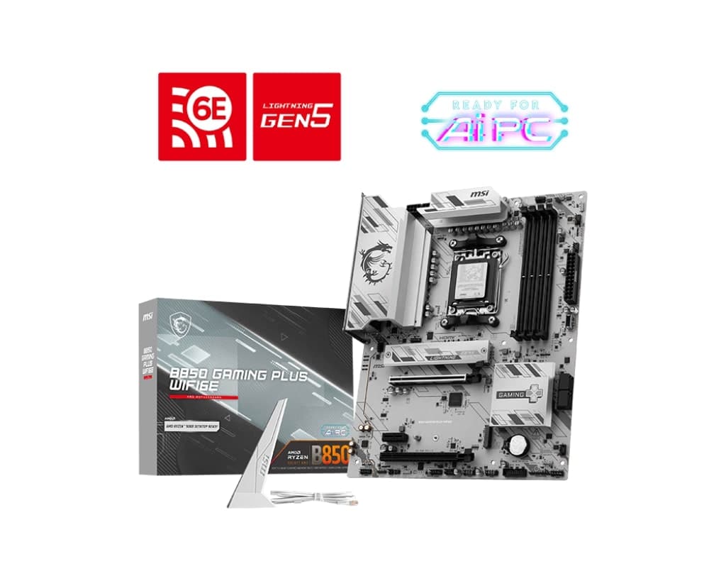 MSI Motherboard B850 GAMING PLUS WIFI6E sAM5 B850 4xDDR5 M.2 HDMI DP WiFi BT ATX - 6