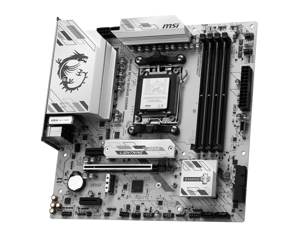 MSI Motherboard B850M GAMING PLUS WIFI6E sAM5 B850 4xDDR5 M.2 HDMI DP WiFi BT mATX - 4