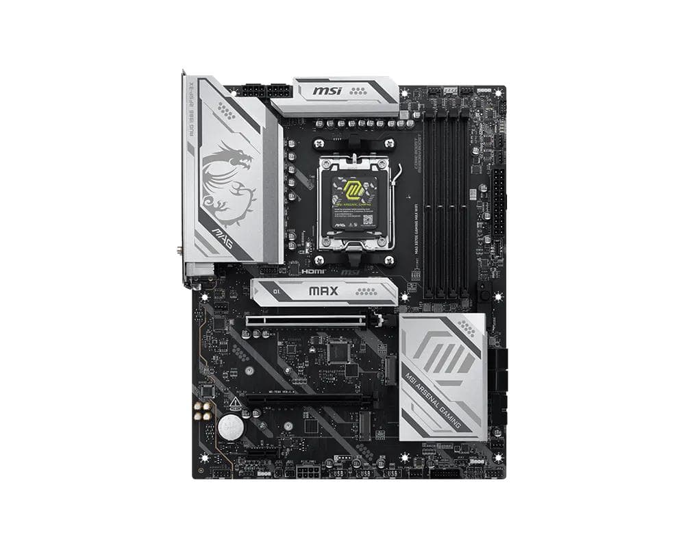 MSI Motherboard MAG X870E GAMING MAX WIFI sAM5 X870E 4xDDR5 M.2 HDMI Wi-Fi BT ATX