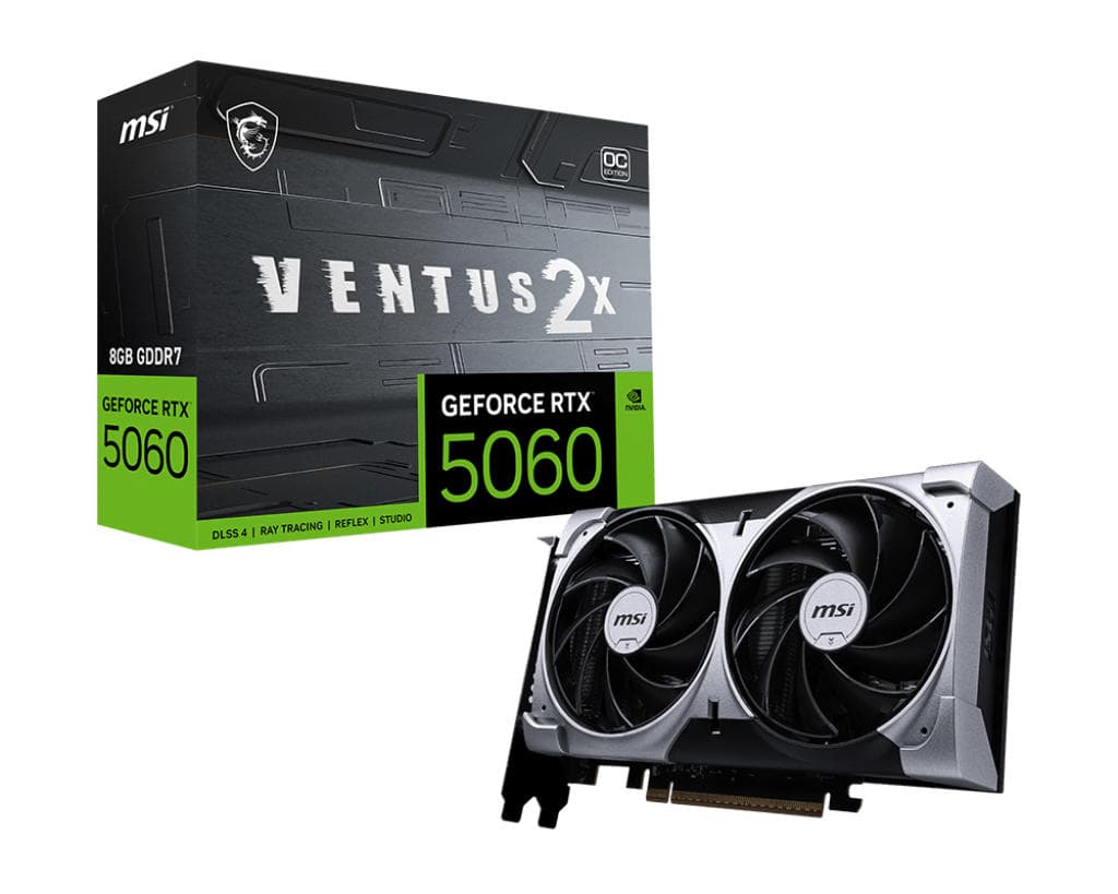 MSI Graphic card GeForce RTX 5060 8GB GDDR7 VENTUS 2X OC - 5