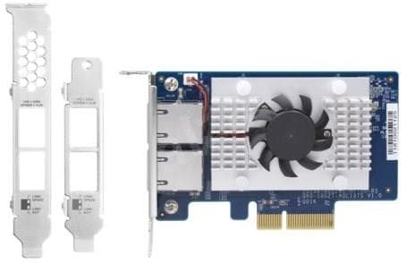 QNAP Dual-port BASET 10GbE network expansion card PCIe Gen2 x4