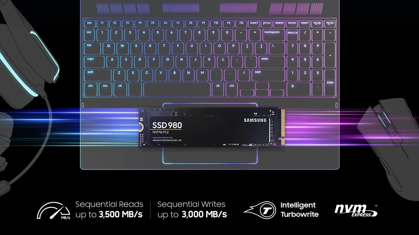 Samsung M.2 SSD 500GB PCIe 3.0 980 4
