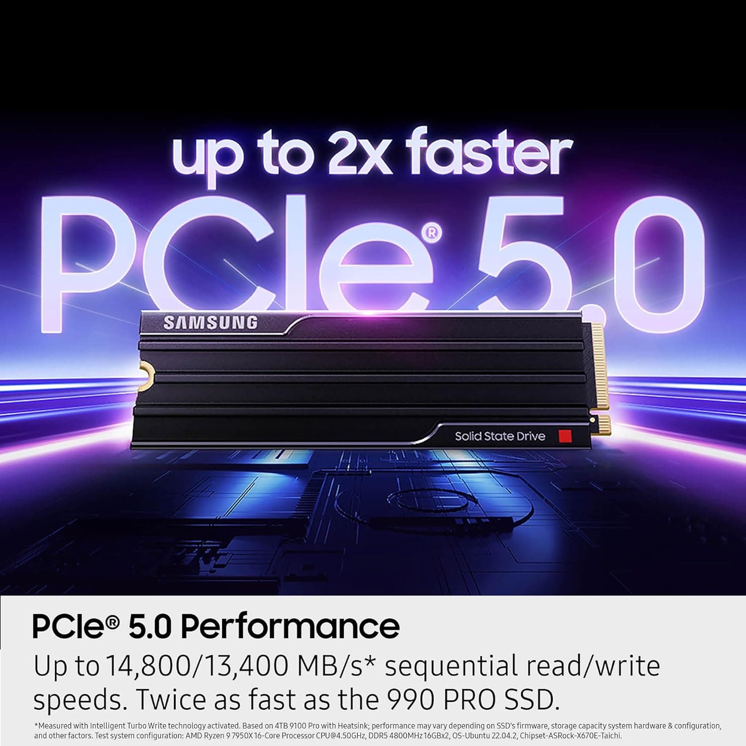 Samsung 9100 PRO 4TB NVMe M.2 PCIe 5.0 Heatsink 3