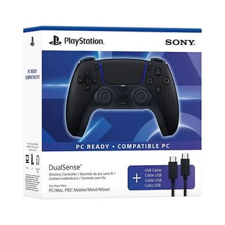 Sony PlayStation DualSense Wireless Controller Midnight Black & USB Cable for PC /KIA