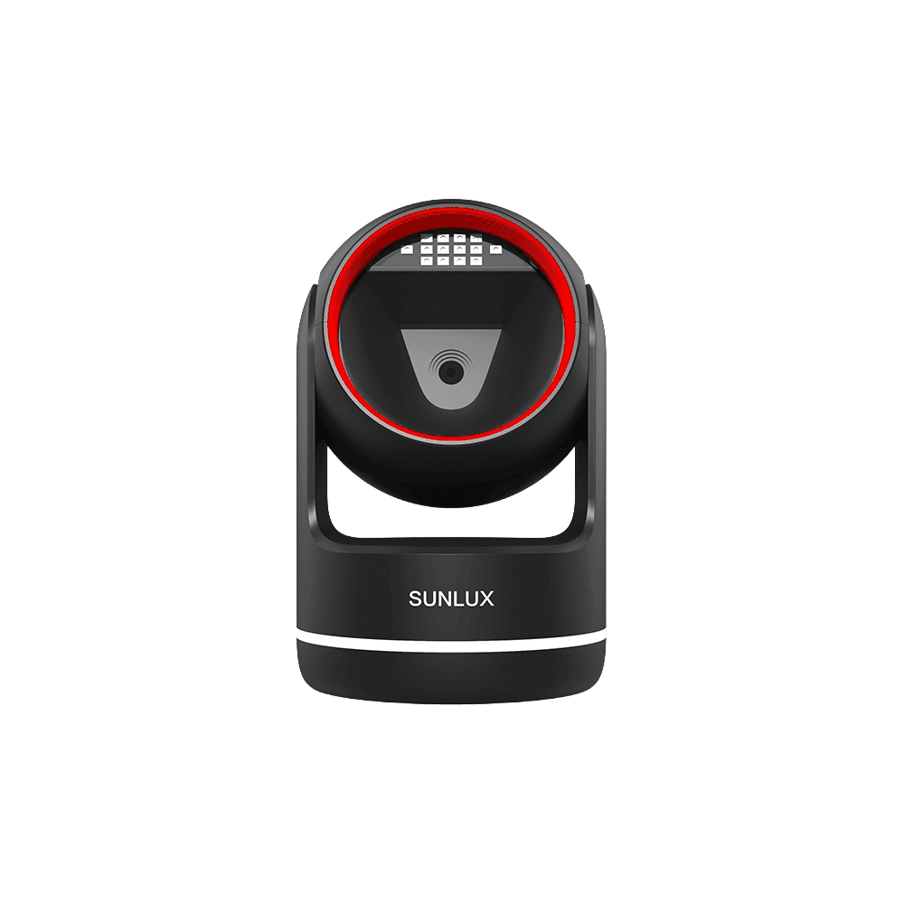 Sunlux XL-2610A, USB-HID, RS-232, USB-VCP, Barcode Desktop Scanner, Black