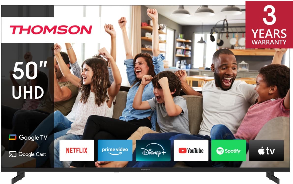 THOMSON TV 50" LED 4K 60Hz Smart Google TV Black